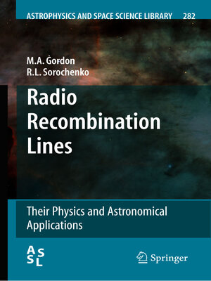 cover image of Radio Recombination Lines